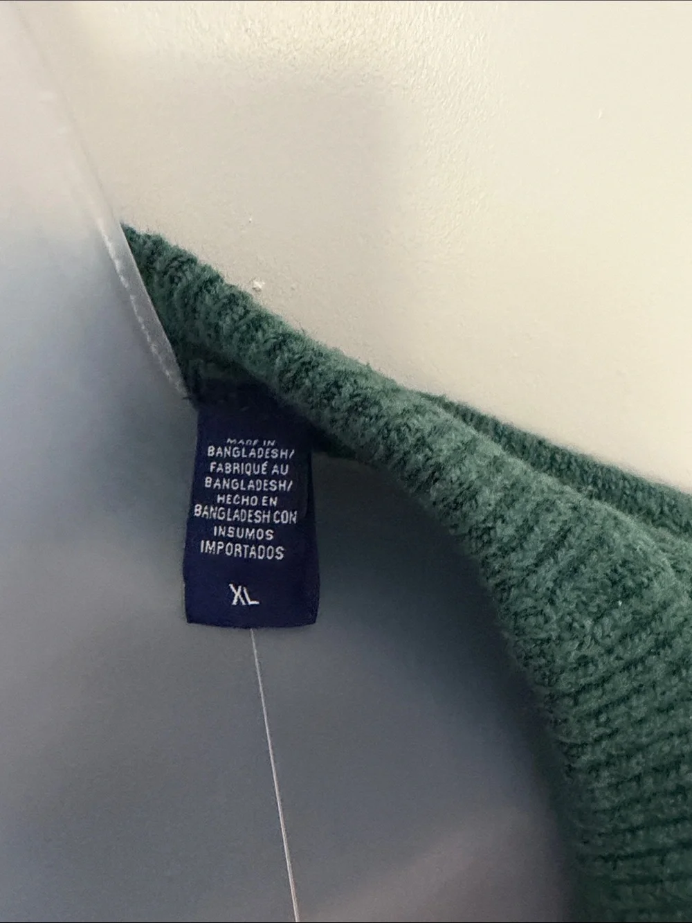 NWT IZOD sweater XL green with blue stripes